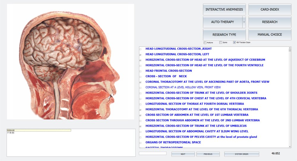 Biophilia NLS scan interface showing body system analysis